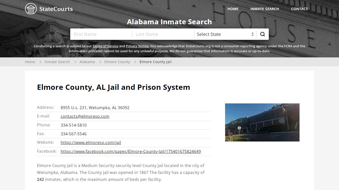 Elmore County Jail Inmate Records Search, Alabama - StateCourts